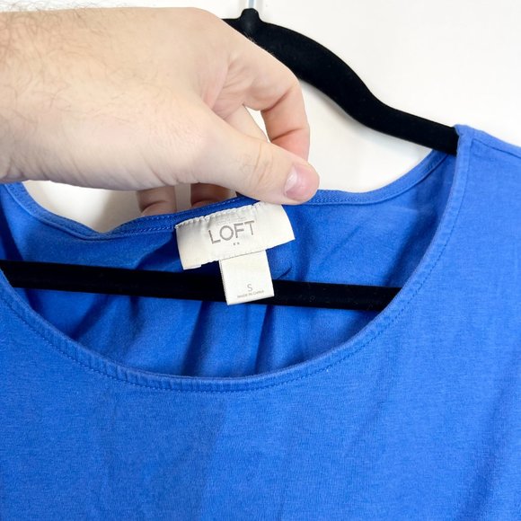 Ann Taylor Loft Women's Blue Inwear Day Sleeveless Crew Neck Dress Size S - Picture 2 of 3